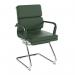 Nautilus Designs Avanti Medium Back Bonded Leather Cantilever Visitor Chair With Individual Back Cushions 5003AVFGN 41698NA