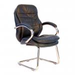Nautilus Designs Santiago High Back Italian Leather Faced Executive Visitor Chair With Integrated Headrest and Fixed Arms Brown - DPA618AV/BW 41719NA