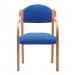 Nautilus Designs Tahara Stackable Conference/Visitor Chair With Arms Blue Fabric Padded Seat & Backrest and Beech Frame - DPA2050/A/BE/BL 41789NA