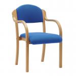 Nautilus Designs Tahara Stackable ConferenceVisitor Chair With Arms Blue Fabric Padded Seat ABEBL 41789NA