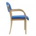 Nautilus Designs Tahara Stackable ConferenceVisitor Chair With Arms Blue Fabric Padded Seat ABEBL 41789NA