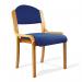 Nautilus Designs Tahara Stackable ConferenceVisitor Chair Without Arms Blue Fabric Padded Seat BEBL 41817NA