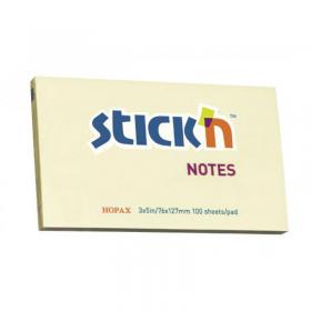 ValueX Stickn Notes 76x127mm 100 Sheets Pastel Yellow (Pack 12) 21009 41829HP