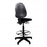 Nautilus Designs Java 200 Medium Back Twin Lever Fabric Draughtsman Operator Chair Without Arms Black - BCF/P505/BK/FCK 41838NA