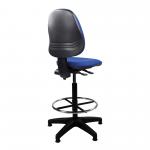 Nautilus Designs Java 200 Medium Back Twin Lever Fabric Draughtsman Operator Chair Without Arms Blue - BCF/P505/BL/FCK 41845NA