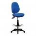 Nautilus Designs Java 200 Medium Back Twin Lever Fabric Draughtsman Operator Chair Without Arms Blue - BCFP505BLFCK 41845NA