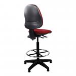 Nautilus Designs Java 200 Medium Back Twin Lever Fabric Draughtsman Operator Chair Without Arms Red - BCF/P505/RD/FCK 41852NA