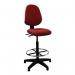 Nautilus Designs Java 200 Medium Back Twin Lever Fabric Draughtsman Operator Chair Without Arms Red - BCFP505RDFCK 41852NA