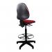 Nautilus Designs Java 200 Medium Back Twin Lever Fabric Draughtsman Operator Chair Without Arms Red - BCFP505RDFCK 41852NA