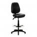 Nautilus Designs Java 200 Medium Back Twin Lever Vinyl Draughtsman Operator Chair Without Arms Black - BCFP505BKVFCK 41873NA