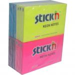 ValueX Stickn Notes 76x127mm 100 Sheets Neon Colours (Pack 12) 21334 41885HP