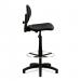 Nautilus Designs Derwent Polyurethane Draughtsman Operator Chair With Spring Loaded Backrest Mechanism Black - DPA/POLY/FCK 41887NA