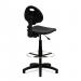 Nautilus Designs Derwent Polyurethane Draughtsman Operator Chair With Spring Loaded Backrest Mechanism Black - DPA/POLY/FCK 41887NA