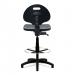 Nautilus Designs Derwent Polyurethane Draughtsman Operator Chair With Spring Loaded Backrest Mechanism Black - DPA/POLY/FCK 41887NA