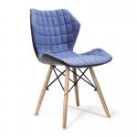 Nautilus Designs Amelia Contemporary Lightweight Fabric Chair With Panel Stitching Denim and Solid Beech Legs - BCFB570DN 41894NA