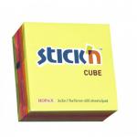 ValueX Stickn Notes Cube 76x76mm 400 Sheets Neon Colours 21012 41906HP