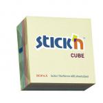 ValueX Stickn Notes Cube 76x76mm 400 Sheets Pastel Colours 21013 41913HP