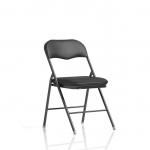 Dynamic Sicily PU Leather Folding Chair BlackBlack Frame - BR000310 42097DY