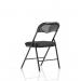 Dynamic Sicily PU Leather Folding Chair BlackBlack Frame - BR000310 42097DY