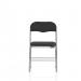 Dynamic Sicily PU Leather Folding Chair Black/Chrome Frame - BR000311 42104DY