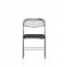 Dynamic Sicily PU Leather Folding Chair Black/Chrome Frame - BR000311 42104DY