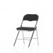 Dynamic Sicily PU Leather Folding Chair BlackChrome Frame - BR000311 42104DY