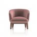 Dynamic Lulu Fabric Armchair With Wooden Legs Old Rosa - SF000003 42118DY