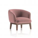 Dynamic Lulu Fabric Armchair With Wooden Legs Old Rosa - SF000003 42118DY