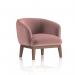 Dynamic Lulu Fabric Armchair With Wooden Legs Old Rosa - SF000003 42118DY