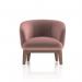 Dynamic Lulu Fabric Armchair With Wooden Legs Old Rosa - SF000003 42118DY