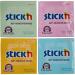 Stickn 360 Sticky Notes 76x76mm 100 Sheets Assorted Colours (Pack 12) 21792 42151HP