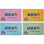 Stickn 360 Sticky Notes 76x127mm 100 Sheets Assorted Colours (Pack 12) 21793 42158HP