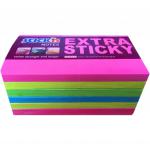 ValueX Extra Sticky Notes 76x127mm 90 Sheets Neon Colours (Pack 6) 21687 42214HP