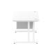 Dynamic Impulse W1400 x D800 x H730mm Straight Office Desk Cantilever Leg With 1 x 2 Drawer Single Fixed Pedestal White Finish White Frame - MI002210 42265DY