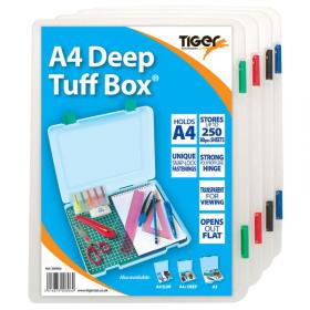 Tiger Tuff Box Polypropylene A4 Deep Clear - 300806 42449TG