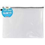 Tiger Tuff Bag Polypropylene A3 500 Micron Clear with Assorted Colour Zips - 301022 42484TG