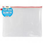 Tiger Tuff Bag Polypropylene B4 500 Micron Clear with Assorted Colour Zips - 301736 42491TG