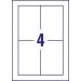 Avery Printable Cards 128mm x 82mm Inkjet Prints on Both Sides 100 Cards 25 Sheets - C2318-25 42515AV