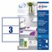 Avery Compliment Cards 210mm x 9 mm Inkjet Prints on Both Sides 75 Cards 25 Sheets - C2358-25 42522AV