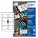 Avery Business Cards 85mm x 54mm Inkjet Prints on Both Sides 80 Cards 10 Sheets - C32015-10 42536AV