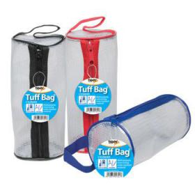 Tiger Tuff Bag Cylinder Pencil Case Polypropylene 550 Micron Clear with Assorted Colour Zips - 301341 42540TG