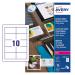 Avery Business Card Double Sided 10 Per Sheet 220gsm Satin (Pack 250) C32016-25 42550AV