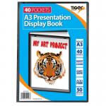 Tiger A3 Presentation Display Book 40 Pocket Black - 301427 42631TG
