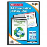 Tiger A4 Presentation Display Book 40 Pocket Black - 300933 42652TG