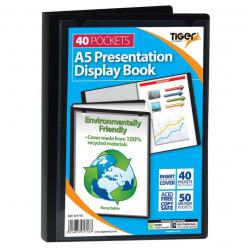 Tiger A5 Presentation Display Book 40 Pocket Black - 301718 42666TG