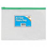 Tiger Zippy Bag Polypropylene A5 180 Micron Clear with Assorted Colour Zips - 300480 42722TG