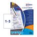 Avery Indexmaker Divider 5 Part A4 Unpunched 190gsm Card White with White Mylar Tabs 01814061 42732AV