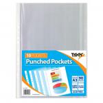 Tiger Multi Punched Pocket Polypropylene A3 45 Micron Top Opening Portrait Clear (Pack 10) - 301084 42757TG