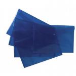 ValueX Press Stud Plastic Popper Wallet 200 Micron Foolscap Blue - 301394 42820TG