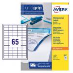 Avery Multipurpose Label 38x21.2mm 65 Per A4 Sheet White (Pack 6500 Labels) 3666 43075AV